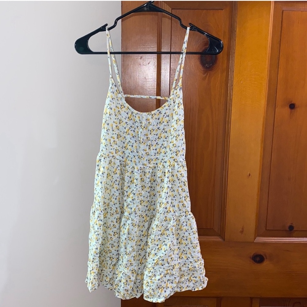 H&M White Floral Tank Dress - size 4